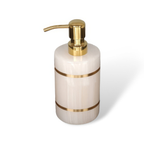 Luxe Witte Marmeren Badkamer Set met Gouden Accenten voor Elegante Organisatie-Bathroom Accessories-DeWoonVallei-Zeeppompje (rond) - 8 cm W x 12 cm H-DeWoonVallei