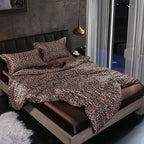 Luxe Zijde Dekbedovertrekset – Natuurlijke Zijde voor Zijdezacht Comfort en Tijdloze Slaapervaring-Duvet Cover-DeWoonVallei-Luipaard-150cm hoeslaken + Dekbed 200x 230cm + 2x kussensloop-DeWoonVallei
