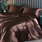 Luxe Zijde Dekbedovertrekset – Natuurlijke Zijde voor Zijdezacht Comfort en Tijdloze Slaapervaring-Duvet Cover-DeWoonVallei-Maroon-150cm hoeslaken + Dekbed 200x 230cm + 2x kussensloop-DeWoonVallei