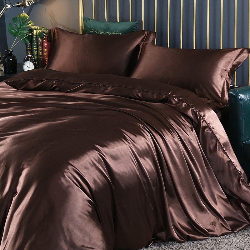 Luxe Zijde Dekbedovertrekset – Natuurlijke Zijde voor Zijdezacht Comfort en Tijdloze Slaapervaring-Duvet Cover-DeWoonVallei-Maroon-150cm hoeslaken + Dekbed 200x 230cm + 2x kussensloop-DeWoonVallei