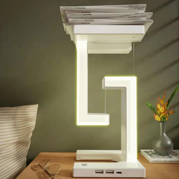 Magnetische Zwevende Tafellamp met Draadloos Opladen Futuristisch Zwevend Licht voor Elegante Ruimtes-Table Lamps-DeWoonVallei-DeWoonVallei