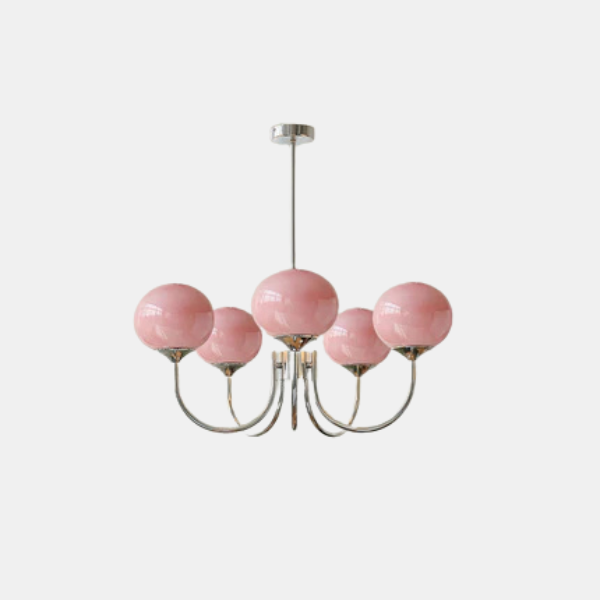 Marshmallow Hanglamp Zacht Roze Glas Elegante Woonverlichting-Hanging Lamp-DeWoonVallei-DeWoonVallei