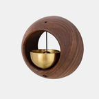 Melodieuze Deurbel van Koper en Hout – Rustgevende Klank en Tijdloze Elegantie voor een Harmonieuze Entree-Doorbell-DeWoonVallei-Rond Walnoot-DeWoonVallei
