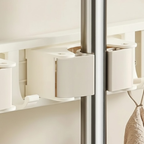 Metalen Wandbezemhouder Met 3 Haken En 2 Clips Ruimtebesparend-Hooks-DeWoonVallei-DeWoonVallei