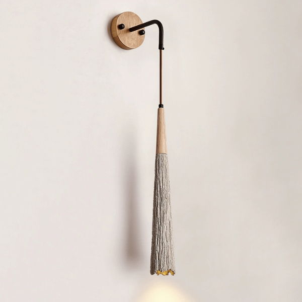 Mid-Century Textuur Houten Wandlamp Stijlvol Warm Licht-Wall Light Fixtures-DeWoonVallei-Stijl D - L7 cm x W7 cm x H42 cm-DeWoonVallei