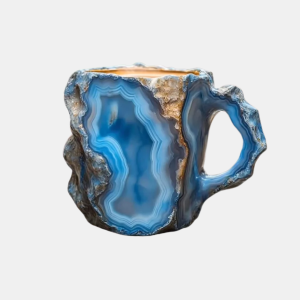 Mineralen Kristallen Koffiemok Elegant Agaat Design & Duurzame Stijl-Mugs-DeWoonVallei-Agaat-DeWoonVallei