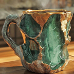 Mineralen Kristallen Koffiemok Elegant Agaat Design & Duurzame Stijl-Mugs-DeWoonVallei-Groene Oer-DeWoonVallei