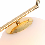 Minimalistische Hanglamp Licht Frosted Glazen Bol Verstelbare Gouden Afwerking Elegante Sfeer-Hanging Lamp-DeWoonVallei-DeWoonVallei