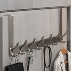 Minimalistische Over-De-Deur Haak voor Slimme Opbergruimte-Hooks-DeWoonVallei-Grijs-7 Haken-DeWoonVallei