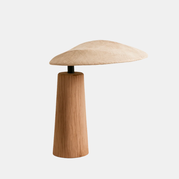 Minimalistische Tafellamp van Massief Hout voor Warme en Harmonieuze Verlichting-Table Lamp-DeWoonVallei-Beige-DeWoonVallei