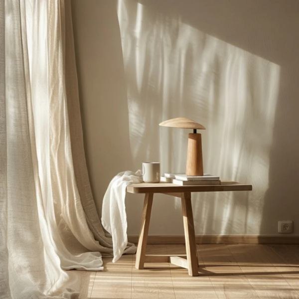 Minimalistische Tafellamp van Massief Hout voor Warme en Harmonieuze Verlichting-Table Lamp-DeWoonVallei-DeWoonVallei