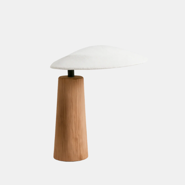 Minimalistische Tafellamp van Massief Hout voor Warme en Harmonieuze Verlichting-Table Lamp-DeWoonVallei-Wit-DeWoonVallei