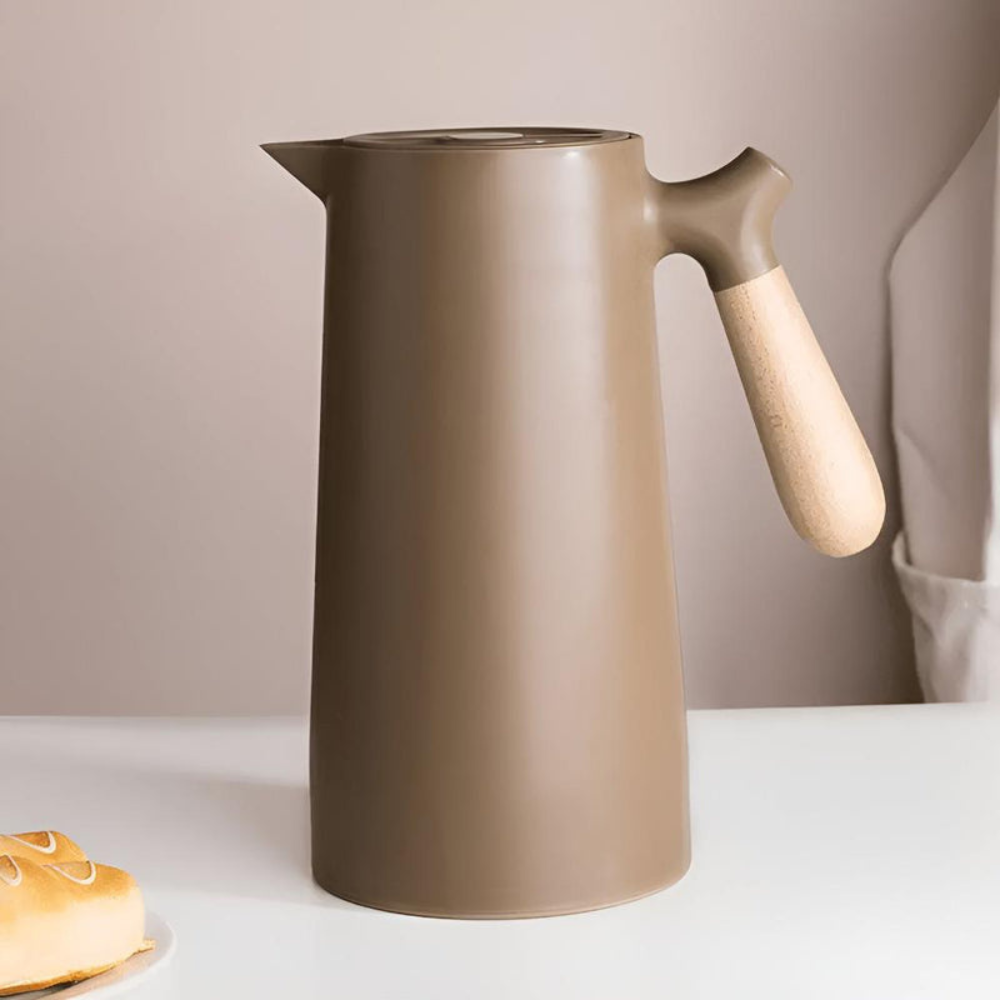 Minimalistische Thermoskan – Dubbelwandige Isolatiefles voor Koffie en Thee-Home & Living-DeWoonVallei-Kastanjebruin-DeWoonVallei