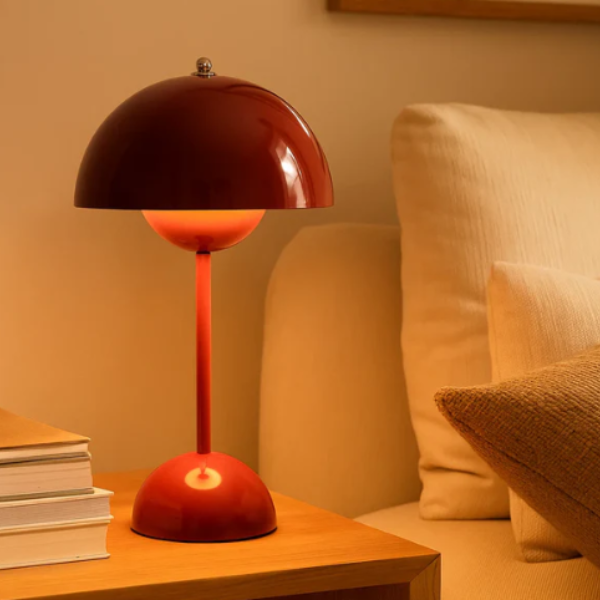 Minimalistische Touch Tafellamp Scandinavische Stijl Dimbare LED voor Slaapkamer en Woonkamer-Lighting & Lamps-DeWoonVallei-Rood-Bruin-DeWoonVallei