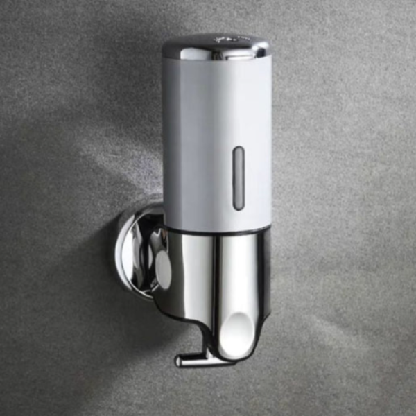 Minimalistische Wandzeepdispenser Ruimtebesparend Modern Badkameraccessoire-Kitchen Tools-DeWoonVallei-1 Stuk-Zilver-DeWoonVallei