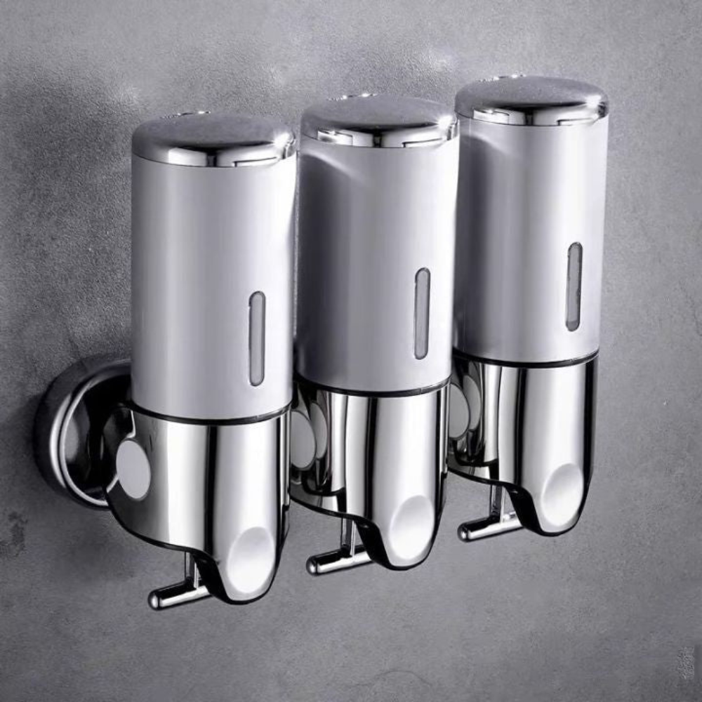 Minimalistische Wandzeepdispenser Set – Moderne Navulbare Zeeppomp voor Badkamer en Keuken-Home & Living-DeWoonVallei-DeWoonVallei