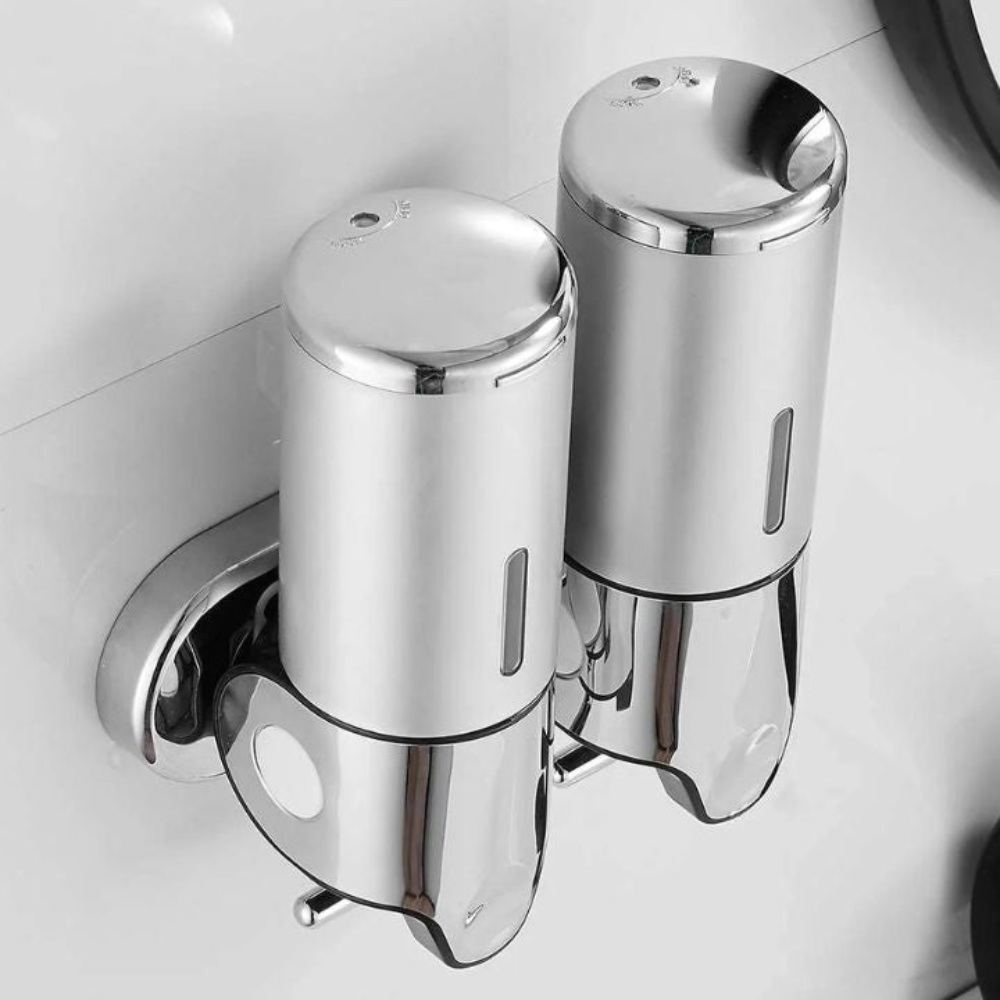 Minimalistische Wandzeepdispenser Set – Moderne Navulbare Zeeppomp voor Badkamer en Keuken-Home & Living-DeWoonVallei-DeWoonVallei