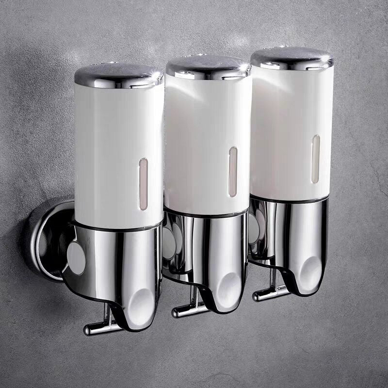 Minimalistische Wandzeepdispenser Set – Moderne Navulbare Zeeppomp voor Badkamer en Keuken-Home & Living-DeWoonVallei-Wit-DeWoonVallei