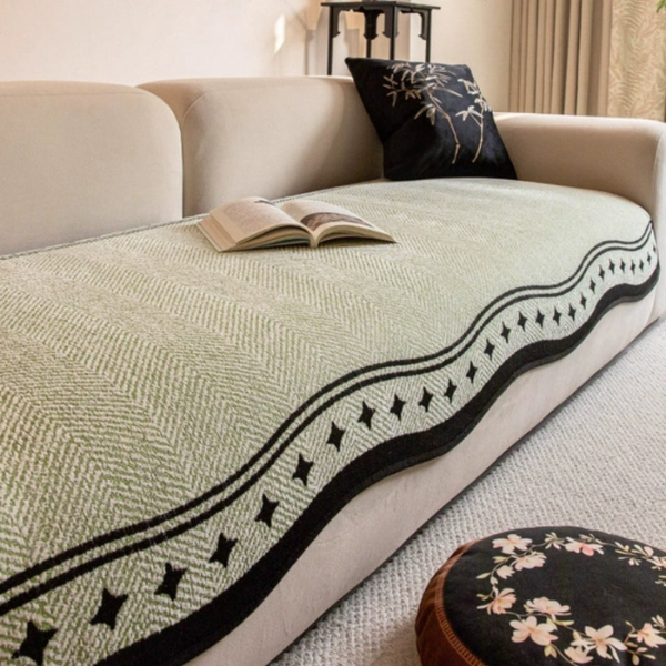 Modern Wave Anti-Slip Bankhoes Stijlvol Golfpatroon voor Bescherming tegen Vlekken en Krassen-Sofa Covers-DeWoonVallei-DeWoonVallei