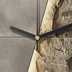 Moderne 3D Wandklok Zandsteen Stil Quartz Elegant Ontwerp-Wall Clock-DeWoonVallei-DeWoonVallei