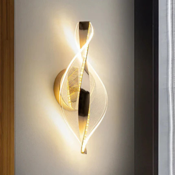 Moderne Acryl Artistieke Wandlamp Twista Stijlvolle Sfeerverlichting-Wall light-DeWoonVallei-Gouden wolken-DeWoonVallei