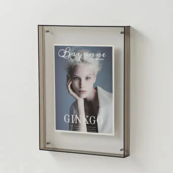 Moderne Acryl Fotolijst Zwevend Transparant Display voor Huis en Kantoor-wall decoration-DeWoonVallei-11x14cm-Grijs-DeWoonVallei