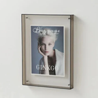 Moderne Acryl Fotolijst Zwevend Transparant Display voor Huis en Kantoor-wall decoration-DeWoonVallei-11x14cm-Grijs-DeWoonVallei