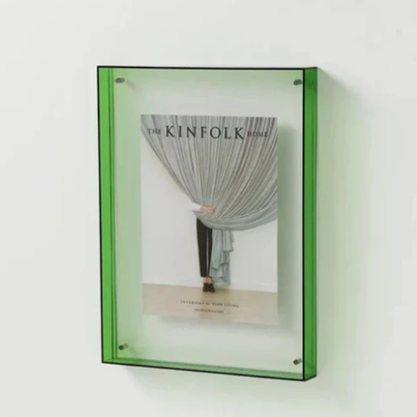 Moderne Acryl Fotolijst Zwevend Transparant Display voor Huis en Kantoor-wall decoration-DeWoonVallei-11x14cm-Groen-DeWoonVallei