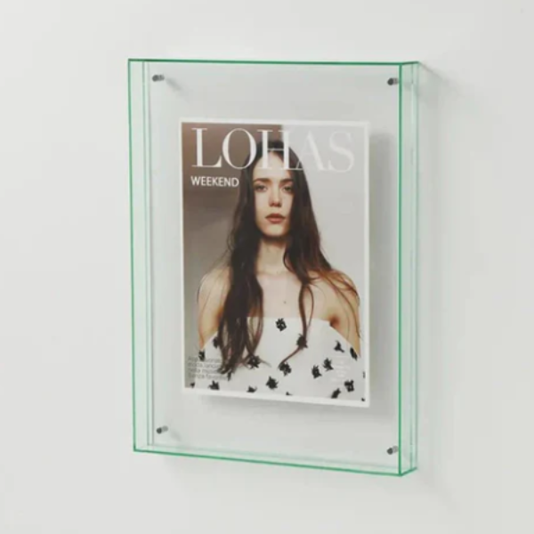 Moderne Acryl Fotolijst Zwevend Transparant Display voor Huis en Kantoor-wall decoration-DeWoonVallei-11x14cm-Lichtgroen-DeWoonVallei