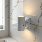 Moderne Bauhaus Nachtlamp Dimbare LED met Slimme Sensor Comfort-Wall Lamp-DeWoonVallei-Wit-DeWoonVallei