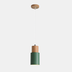 Moderne Cilinder Hanglamp Hout & IJzer Kleurrijk Hedendaags Ontwerp-Pendant light-DeWoonVallei-DeWoonVallei