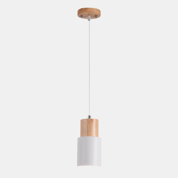Moderne Cilinder Hanglamp Hout & IJzer Kleurrijk Hedendaags Ontwerp-Pendant light-DeWoonVallei-DeWoonVallei