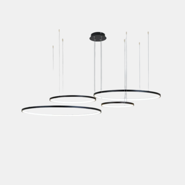 Moderne Cirkel Multi Ring LED Kroonluchter Elegante Verlichting voor Thuis-Chandelier-DeWoonVallei-DeWoonVallei