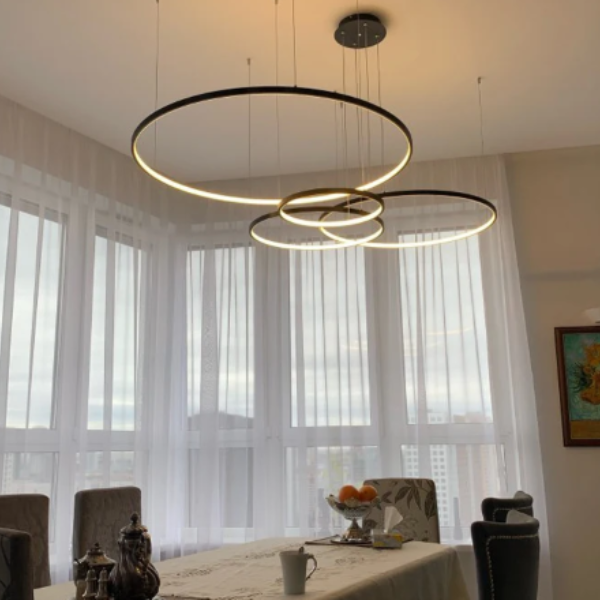 Moderne Cirkel Multi Ring LED Kroonluchter Elegante Verlichting voor Thuis-Chandelier-DeWoonVallei-DeWoonVallei
