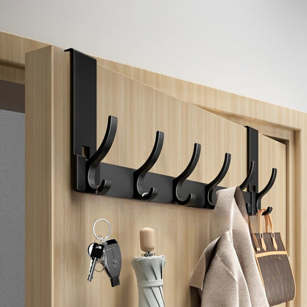Moderne Deurhaak zonder Boren – Aluminium Over-the-Door Kledinghanger voor Slimme Opbergruimte-Kitchen Accessories-DeWoonVallei-DeWoonVallei