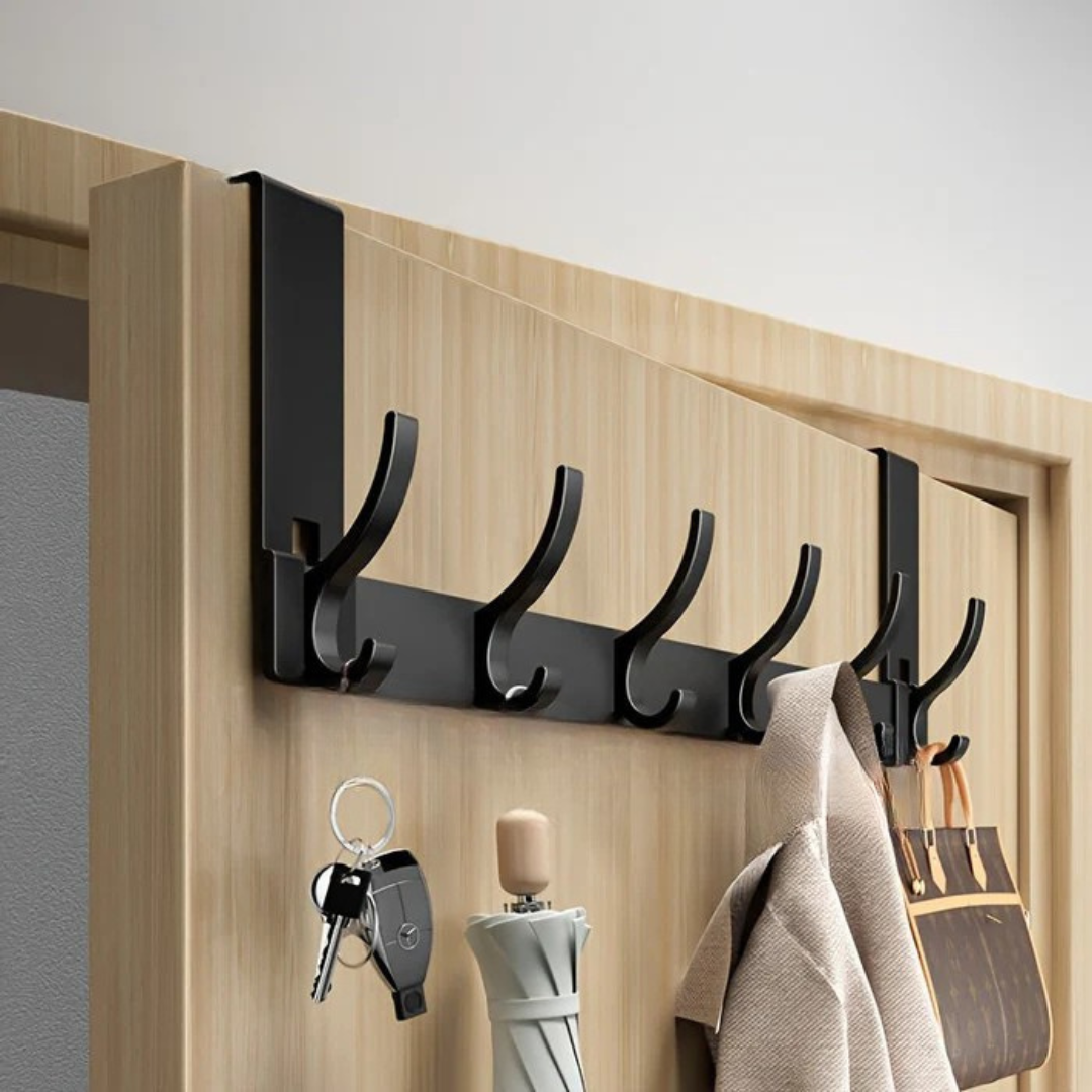 Moderne Deurhaak zonder Boren – Aluminium Over-the-Door Kledinghanger voor Slimme Opbergruimte-Kitchen Accessories-DeWoonVallei-DeWoonVallei