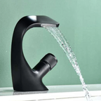 Moderne Gebogen Waterval Wastafelkraan Stijlvolle Warm & Koud Controle-Taps-DeWoonVallei-DeWoonVallei