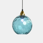 Moderne Gekleurde Waterpatroon Glazen Bol Hanglamp Stijlvol Elegant Energiezuinig LED-Hanging Lamp-DeWoonVallei-H (20 x 18 cm)-DeWoonVallei
