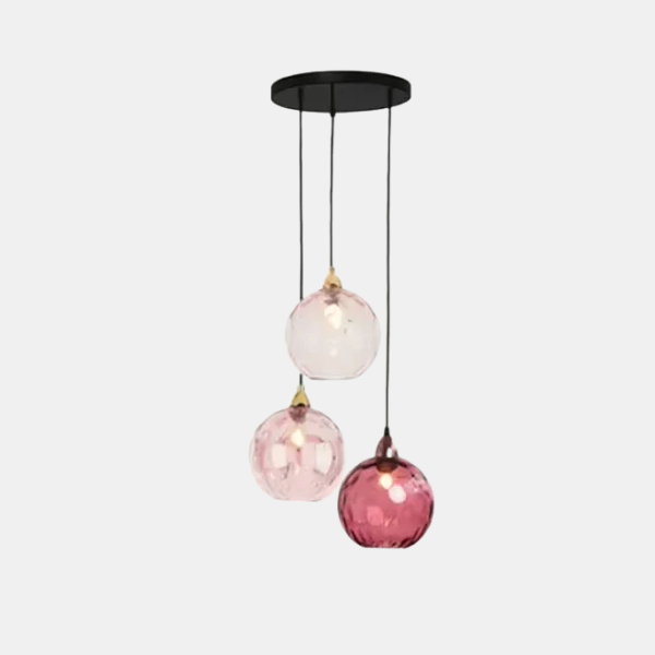 Moderne Gekleurde Waterpatroon Glazen Bol Hanglamp Stijlvol Elegant Energiezuinig LED-Hanging Lamp-DeWoonVallei-K (40 x 110 cm)-DeWoonVallei