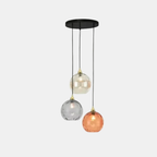 Moderne Gekleurde Waterpatroon Glazen Bol Hanglamp Stijlvol Elegant Energiezuinig LED-Hanging Lamp-DeWoonVallei-M (40 x 110 cm)-DeWoonVallei