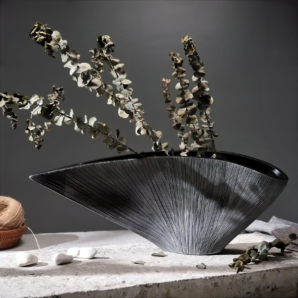 Moderne Grijze Resin Vaas Artistieke Woondecoratie-Vase-DeWoonVallei-DeWoonVallei