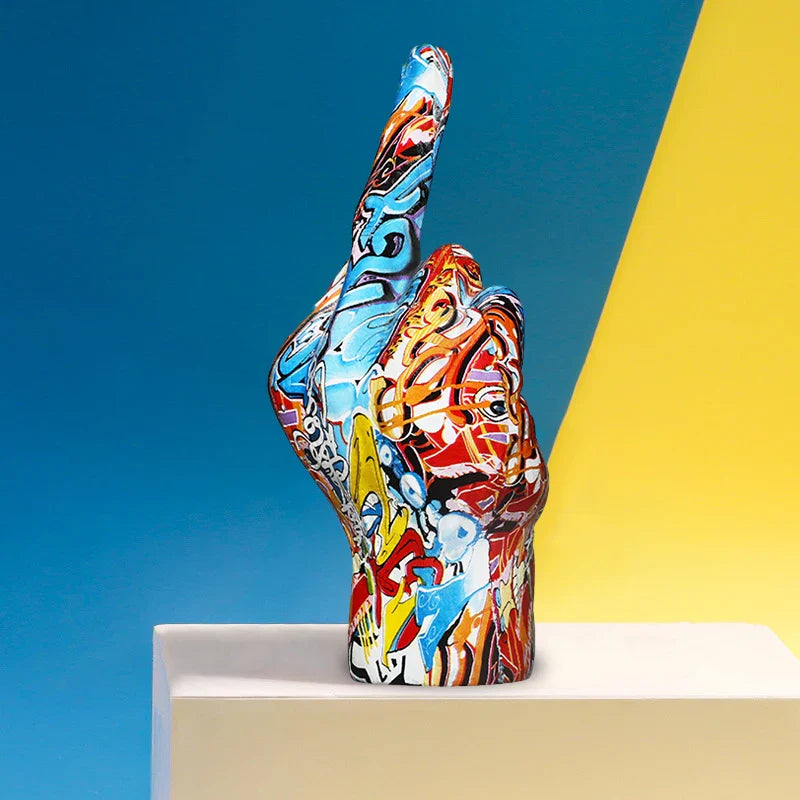 Moderne Handgebaar Sculptuur – Speels Resin Beeld met Uniek Design voor Interieur & Tuin-Home & Decor-DeWoonVallei-DeWoonVallei