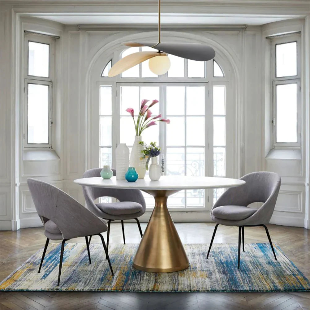 Moderne Hanglamp met Glazen Kap – Goud & Zwart Ontwerp voor Eetkamer en Woonruimte-Lamp-DeWoonVallei-DeWoonVallei