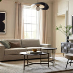 Moderne Hanglamp met Glazen Kap – Goud & Zwart Ontwerp voor Eetkamer en Woonruimte-Lamp-DeWoonVallei-DeWoonVallei