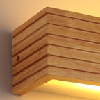 Moderne Houten LED Wandlamp – Minimalistische Natuurlijke Verlichting voor Slaapkamer, Hal en Woonruimte-Lamp-DeWoonVallei-DeWoonVallei