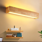 Moderne Houten LED Wandlamp – Minimalistische Natuurlijke Verlichting voor Slaapkamer, Hal en Woonruimte-Lamp-DeWoonVallei-DeWoonVallei