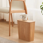 Moderne Houten Prullenbak met Deksel Stijlvol, Functioneel & Decoratief-Trash Bins & Waste Solutions-DeWoonVallei-DeWoonVallei