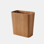 Moderne Houten Prullenbak met Deksel Stijlvol, Functioneel & Decoratief-Trash Bins & Waste Solutions-DeWoonVallei-Zonder Deksel-Notenhout-DeWoonVallei