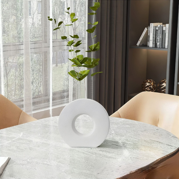 Moderne Keramieken Vaas Strak Design voor Elegante Woondecoratie-Vase-DeWoonVallei-DeWoonVallei