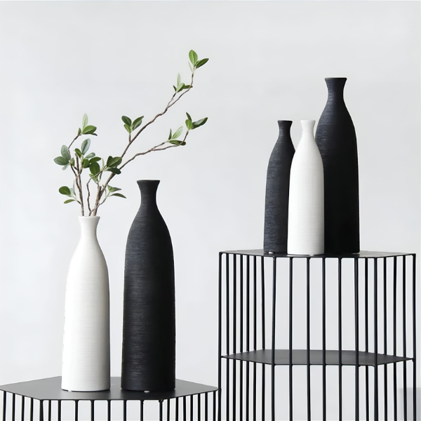 Moderne Keramische Vaas Strak Minimalistisch Design voor Elegante Woondecoratie-Vase-DeWoonVallei-DeWoonVallei